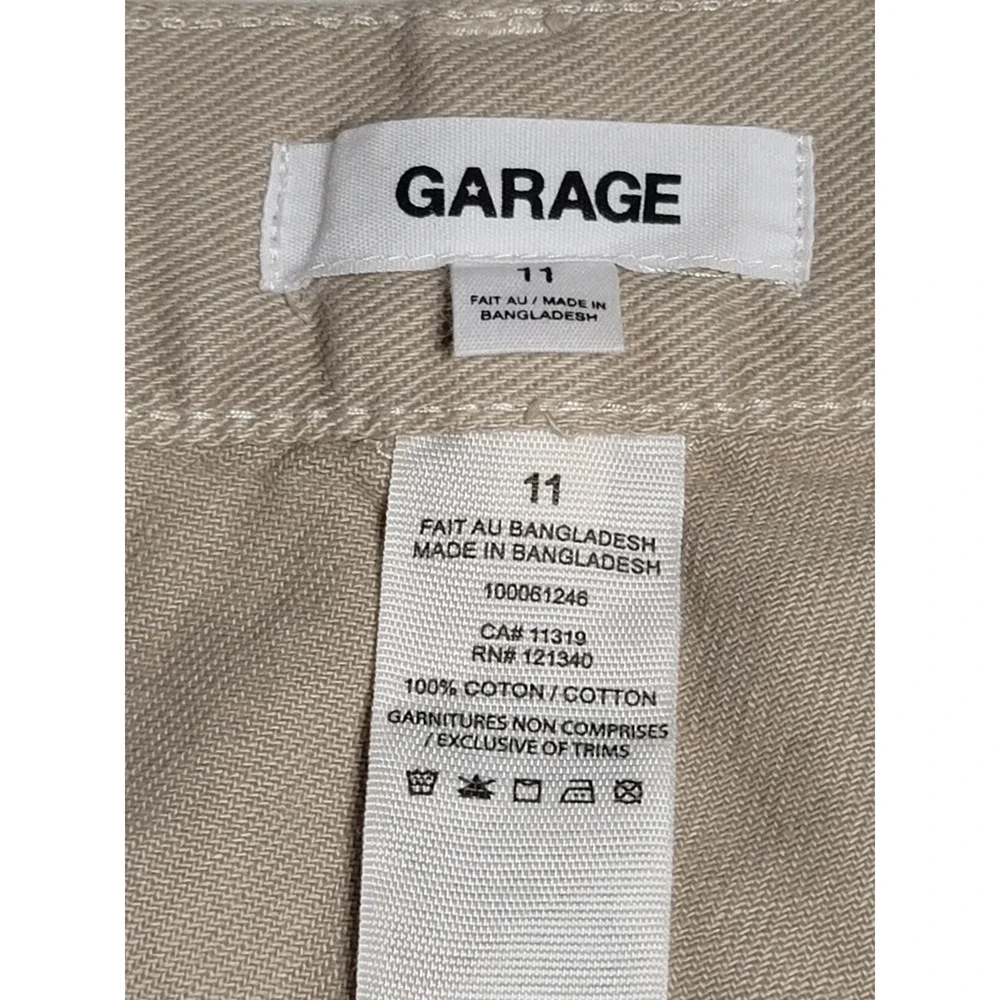 NWT Garage Womens Cargo Pants Tan Size 11  Pantalon Carpenter - Picture 3 of 8